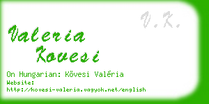 valeria kovesi business card